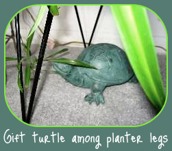 Garden Animal Sculptures under planters Garden Animal Sculptures under planters