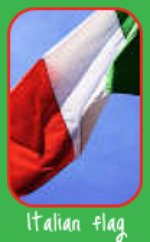 Flag flying over an Italian Herb Garden